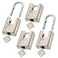 Zarker J45S keyed Alike Padlocks Heavy Duty Stainless Steel Shackle Lock 12 Keys Waterproof and Rustproof Storage Warehouses Garage Outdoors 4Pack