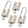 Zarker J45S keyed Alike Padlocks Heavy Duty Stainless Steel Shackle Lock 12 Keys Waterproof and Rustproof Storage Warehouses Garage Outdoors 4Pack