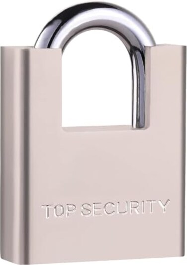 AMMIY Locks with 4 KeysKeyed Alike Heavy Duty Pad LockOutdoor Solid Brass Keyed Padlock High Security Wraped Beam Padlock with Key for Gate Lock School Gym Locker Storage Unit Fence Hasp Toolbox