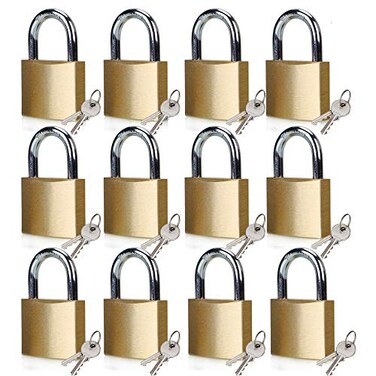 ABRA FOX ABRAFOX Lock Solid Brass Keyed Different Padlock12pack24 Keys