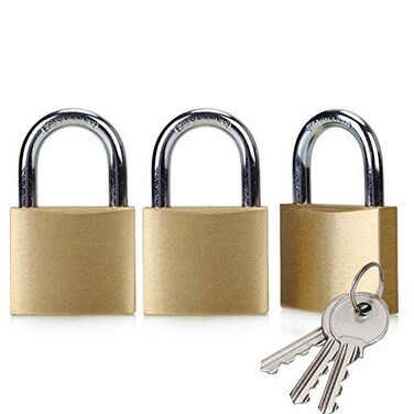 ABRA FOX ABRAFOX Solid Brass Same Keyed Padlock Keyed Alike locks40mm3pack