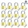 ABRA FOX Solid Brass Same Keyed Padlock keyed Alike Locks of 12 Pack Solid Lock with 25mm Wide Lock Body Keyed Padlocks for Toolbox LuggageSchool lockers Backpacks
