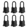 SafiSwords Waterproof Padlocks Keyed Alike for Outdoor use Covered Heavy Duty Laminated Steel Lock 1916 Inch Wide Long Padlock Pack of 6