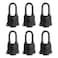SafiSwords Waterproof Padlocks Keyed Alike for Outdoor use Covered Heavy Duty Laminated Steel Lock 1916 Inch Wide Long Padlock Pack of 6