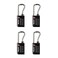Master Lock Padlock Set Your Own Combination TSA Accepted Luggage Lock 1516 in Wide Black 4 pk 4696EC4