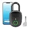 Prezlock Smart Fingerprint Padlock with Key Biometric Padlock with APP Suitable for Outdoor and Heavy Duty IP65 Waterproof