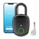 Prezlock Smart Fingerprint Padlock with Key Biometric Padlock with APP Suitable for Outdoor and Heavy Duty IP65 Waterproof