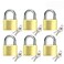 ABRA FOX Solid Brass Padlock keyed Different Locks of 6 Pack Solid Lock with 30mm Wide Lock Body Keyed Padlocks for Toolbox LuggageSchool lockers Backpacks