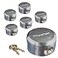 Master Lock 6271KA 6 Pack 278in ProSeries Reinforced Hidden Shackle Rekeyable Pin Tumbler Keyed Alike Padlock Chrome