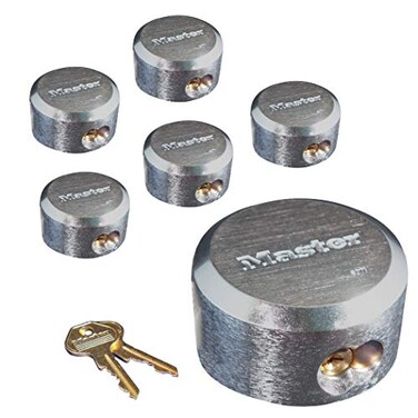 Master Lock 6271KA 6 Pack 278in ProSeries Reinforced Hidden Shackle Rekeyable Pin Tumbler Keyed Alike Padlock Chrome
