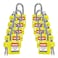 TRADESAFE Lockout Tagout Lock Sets 10 Yellow Keyed Alike Unlimited Grouping Safety Padlocks 2 Keys Per Lock OSHA Compliant Loto Locks for Lock Out Tag Out Kits
