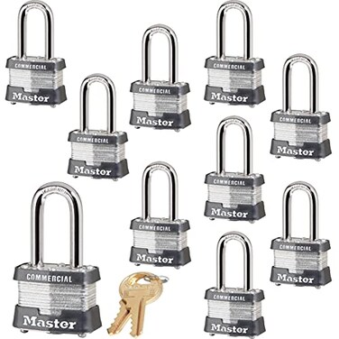 Master Lock 10 Keyed Alike Locks w 20 Keys 3NKALF10 wBumpStop Technologiy