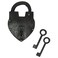 TG,LLC Treasure Gurus Unique Large Heart Shaped Railroad Padlock wKeys