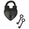 TG,LLC Treasure Gurus Unique Large Heart Shaped Railroad Padlock wKeys