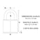 Master Lock 4140EUR Key Padlock with Brass Body Gold 6 x 4 x 13 cm