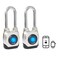 eGeeTouch 4th GEN Smart Padlock Weatherproof Rugged Design for Commercial use Bluetooth cw NFC Fob Long Shackle 2 Pack