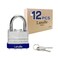 LanuBe Lock Laminated keyed Padlock 1916 40mm keyed Alike Locks Normal Shackle Pack of 12