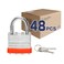LanuBe Lock Laminated keyed Padlock 1916 40mm keyed Alike Locks Normal ShackleMarked Orange Plastic Hoop Pack of 48
