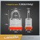 LanuBe Lock Laminated keyed Padlock 1916 40mm keyed Alike Locks Normal ShackleMarked Orange Plastic Hoop Pack of 48