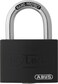 ABUS Padlock T65AL40 myLOCK Individually writable Locker Lock Solid Aluminium Lock Body ABUS Security Level 5 Black