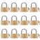 ABRA FOX Thin Solid Brass Keyed Padlock Keyed Different Locks40mm12pack
