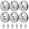 HOX Keyed Disc Padlock Stainless Steel KeyedAlike Padlocks 6Pack Heavy Duty Locks Waterproof Outdoors Lock with 38 Inch Shackle 234 Inch Wide Body for Hasp Latch Fences Storage Locker
