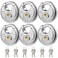 HOX Keyed Disc Padlock Stainless Steel KeyedAlike Padlocks 6Pack Heavy Duty Locks Waterproof Outdoors Lock with 38 Inch Shackle 234 Inch Wide Body for Hasp Latch Fences Storage Locker