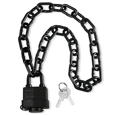 Bupto Heavy Duty WeatherResistant Padlock with Chain AntiTheft Advanced Hardened Security Chain Lock for Fences Backyard Gates Motorcycles Bicycles Outdoor Furniture LockChain