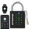 eLinkSmart Combination Lock Outdoor Password Padlock with Key NFC RFID Weatherproof Heavy Duty Padlock for Locker Shed Gate Fence Truck Support Temporary Code Unlock Record