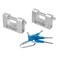 PULLMAN Heavy Duty Keyed Alike Padlocks with 4 Keys High Security Locks for Garage Warehouse Containers 2 Pack 80mm