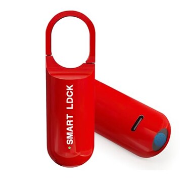 Decruil Smart Fingerprint Padlock for Locker Small Rechargeable Fingerprint Lock Keyless Biometric Thumbprint Padlock for Gym School Locker Suitcase Backpack
