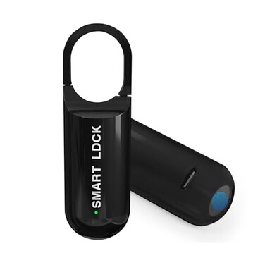 Decruil Smart Fingerprint Padlock for Locker Small Rechargeable Fingerprint Lock Keyless Biometric Thumbprint Padlock for Gym School Locker Suitcase Backpack