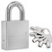 Britanium SFL60 Professional Grade Padlock Chrome Plated Steel with Boron Alloy Shackle 5 Tumbler Keys WeatherResistant Design for Storage Commercial Security