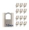 Zarker J45S keyed Alike Padlocks Heavy Duty Stainless Steel Shackle Lock 36 Keys Waterproof and Rustproof Storage Warehouses Garage Outdoors 12Pack