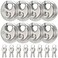 HOX Heavy Duty Padlock with Key 70mm Stainless Steel Commercial Discus Keyed Lock High Security 8 Pack