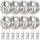 HOX Heavy Duty Padlock with Key 70mm Stainless Steel Commercial Discus Keyed Lock High Security 8 Pack