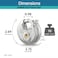 Zarker G70 Heavy Duty Stainless Steel Keyed Discus Padlock 70mm Stainless Steel Body and Shackle 5 Keys Garage Warehouses Outdoors 1Pack