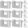 Blulu 6 Pack Heavy Duty Lock for Shipping Container with Stainless Steel Keys Stainless Steel DShaped Padlock for Garage Door Shed Storage Unit Locker and Warehouse 80 mm