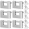 Blulu 6 Pack Heavy Duty Lock for Shipping Container with Stainless Steel Keys Stainless Steel DShaped Padlock for Garage Door Shed Storage Unit Locker and Warehouse 80 mm