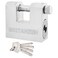 Britanium BRX74 Heavy Duty Container Lock with 5 Keys 12 mm Cut Resistant Shackle Weatherproof Nickel Plated Body High Security Padlock for Container Garage Shed Gates