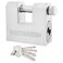 Britanium BRX74 Heavy Duty Container Lock with 5 Keys 12 mm Cut Resistant Shackle Weatherproof Nickel Plated Body High Security Padlock for Container Garage Shed Gates