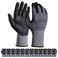 LOCCEF Safety Work Gloves MicroFoam Nitrile Coated12 PairsSeamless Knit Nylon GlovesHome ImprovementMicroFoam Gloves 12 Pairs6XS