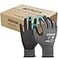 Kebada W1 Work Gloves for Men and Women Touchscreen PU Coated Gloves with Grip 50 Pairs Bulk Pack Ideal for Warehouse Package Handling Construction Gardening Gray Large