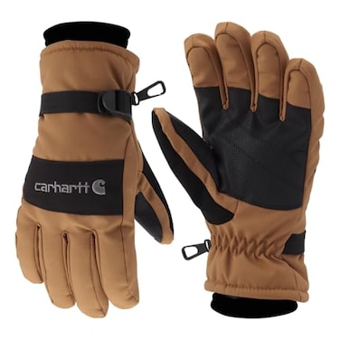 Carhartt Mens Waterproof Insulated Knit Cuff Glove Brown Black XXLarge