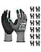 DULFINE Safety Work Gloves MicroFoam Nitrile Coated12 Pairs PackSeamless Knit Nylon Glove with Black MicroFoam Nitrile GripIdeal for General PurposeAutomotiveHome ImprovementPaintingMedium