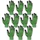 3M Super Grip 200 All Day Comfort Nitrile Foam Coated Work Gloves 10 Pairs Medium Green