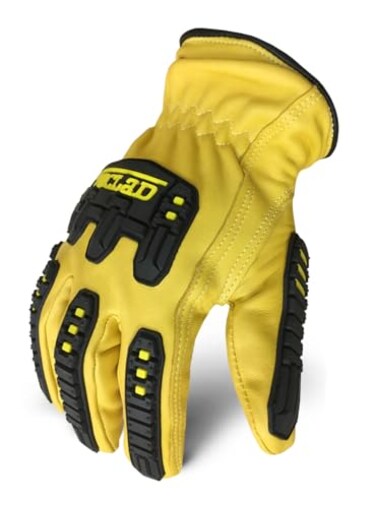 Ironclad Mens Work Glove 360 CUT LEATHER IMPACT Yelloe Large US
