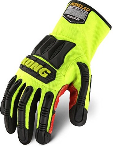 Ironclad KONG KRIG04L Rigger Oil Gas Safety Impact Gloves Large
