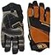 Custom Leathercraft160L Contractor XtraCoverage Flex Grip Work Gloves Durable Synthetic Leather Padded Knuckles Black Brown Large