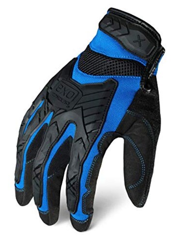 Ironclad mens Medium Work Gloves Black Blue Medium Pack of 1 US